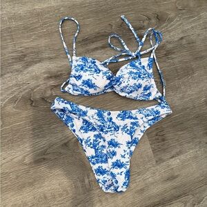 brand new Blue and White Bikini Set